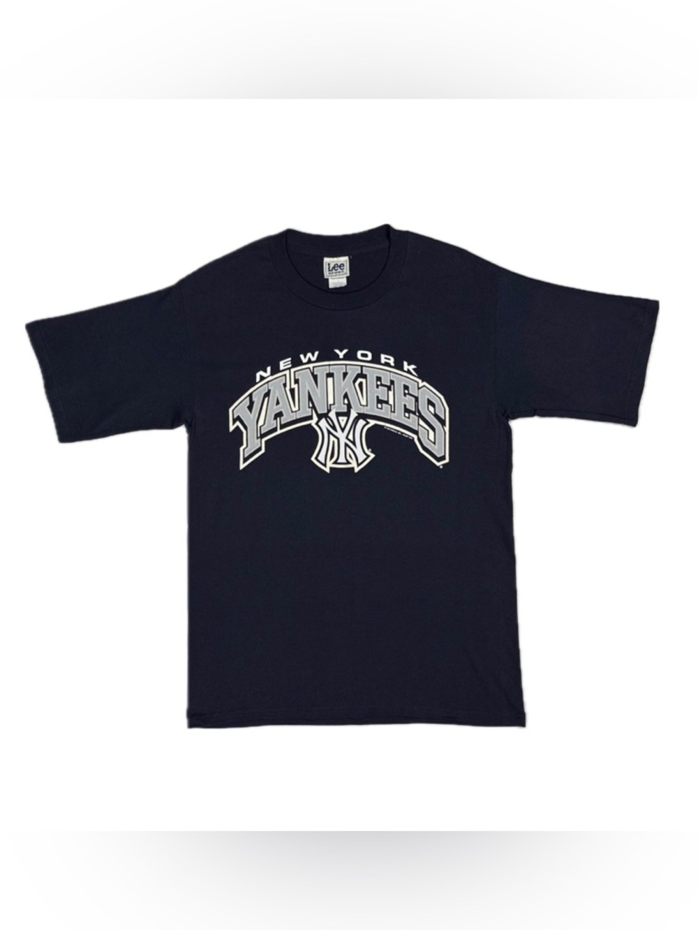 Vtg Y2K Lee Sport New York Yankees Navy White Graphic Print T Shirt Men Medium